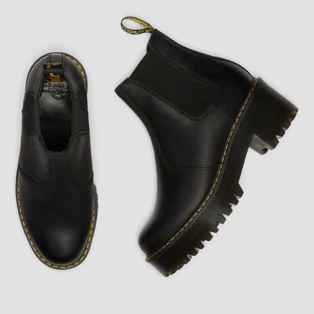 ROMETTY WOMEN'S LEATHER PLATFORM CHELSEA BOOTS